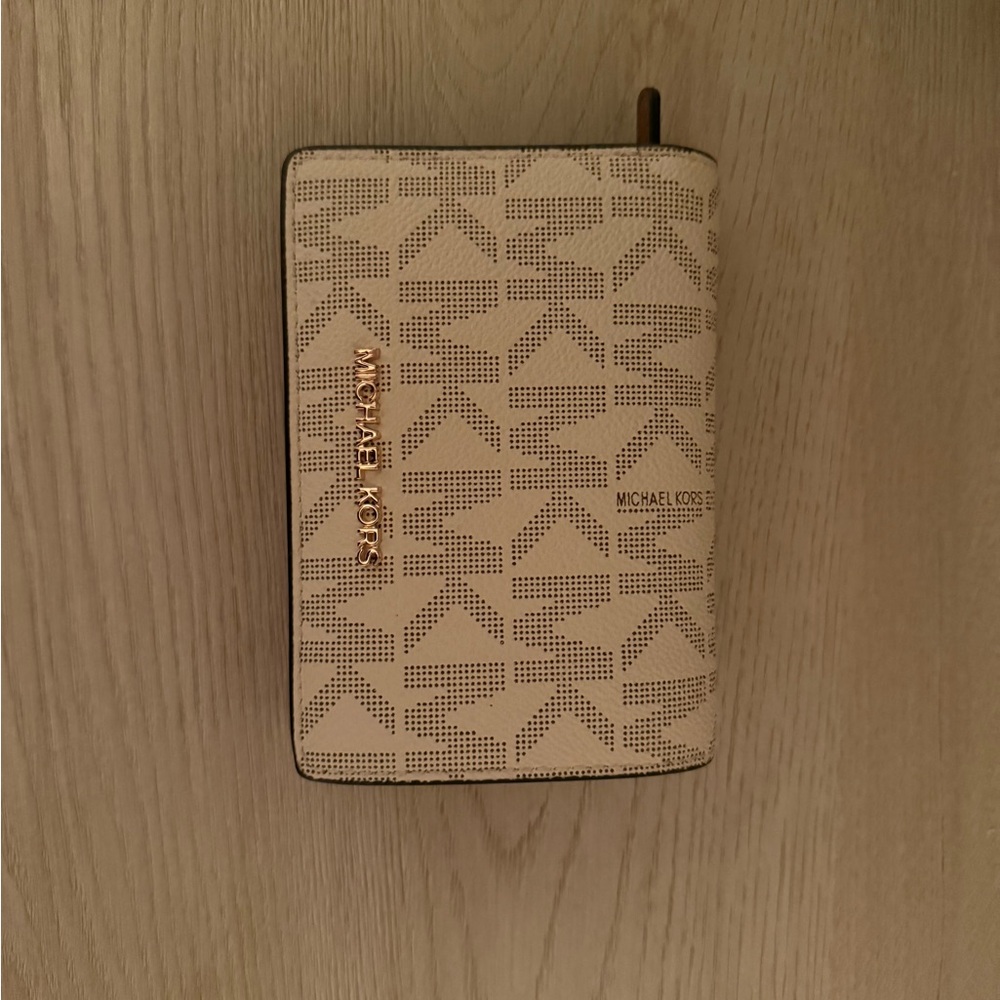 Michael Kors Cream Monogram Card Holder